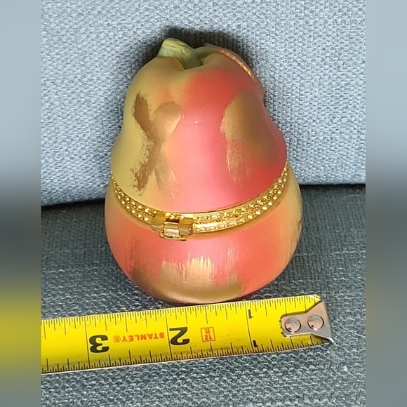 Partridge and Pear tree Trinket box, ceramic Romans - Picture 7 of 9